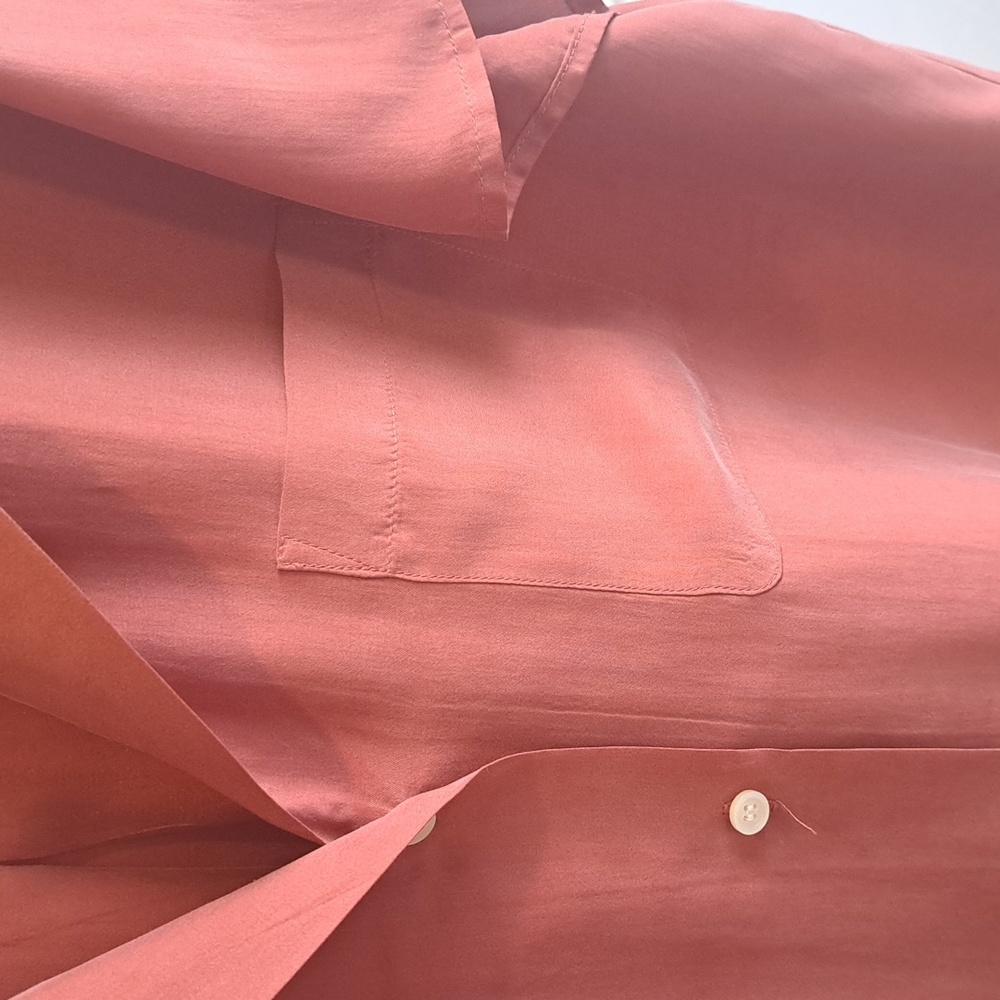 🌿Madewell Silk Camp Shirt NWOT Large - Picture 11 of 16